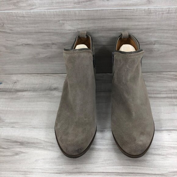 Lucky Brand Ankle Boots Women's 10 Bartalino Brown Suede Zip Booties - Picture 6 of 10
